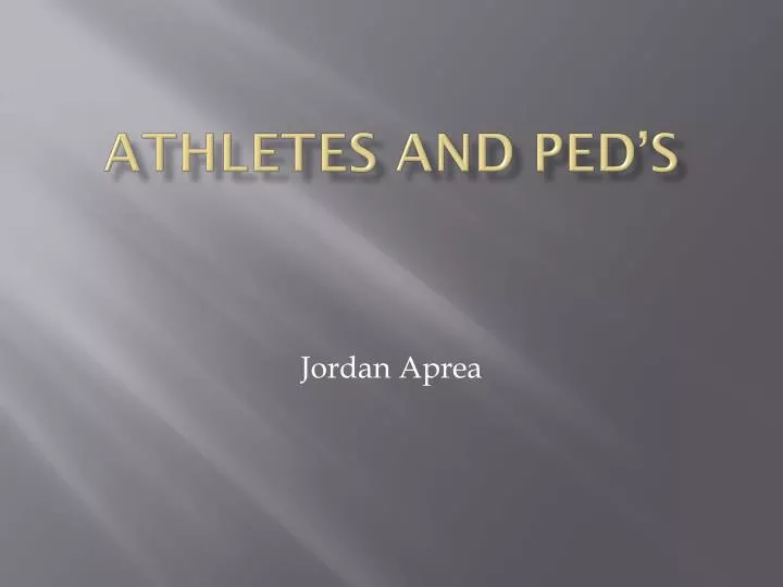 athletes and ped s