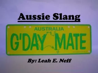 Aussie Slang