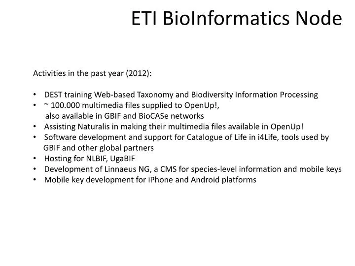 eti bioinformatics node