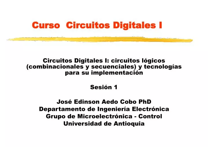 curso circuitos digitales i