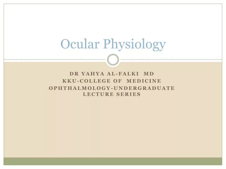 ocular physiology