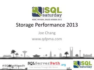 Storage Performance 2013