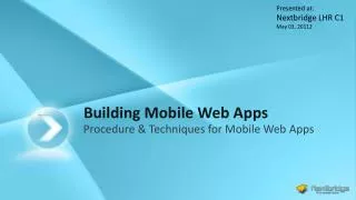 Building Mobile Web Apps
