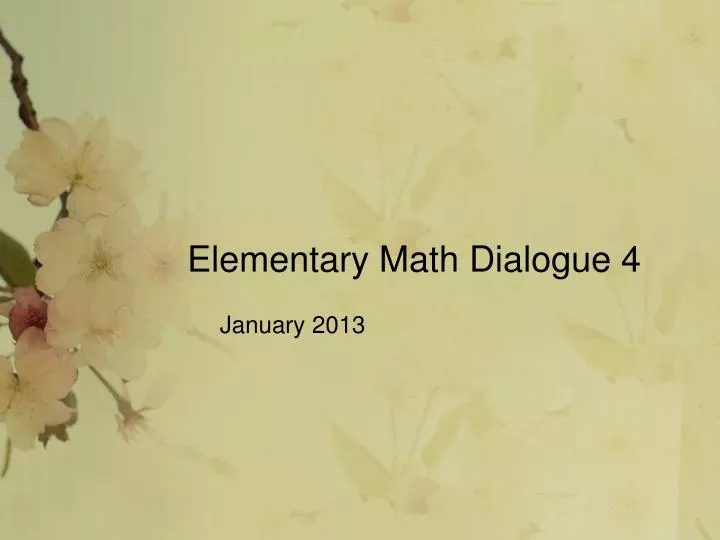 elementary math dialogue 4