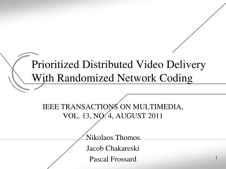 prioritized distributed video delivery with randomized network coding