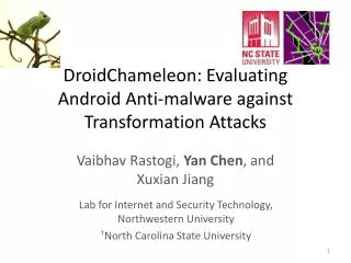 DroidChameleon : Evaluating Android Anti-malware against Transformation A ttacks