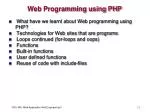 Web Programming using PHP