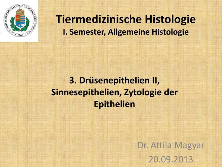tiermedizinische histologie i semester allgemeine histologie