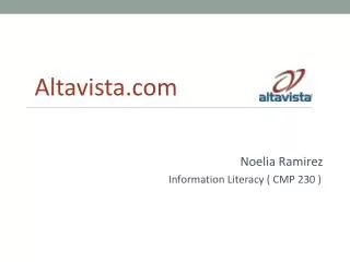 Noelia Ramirez Information Literacy ( CMP 230 )