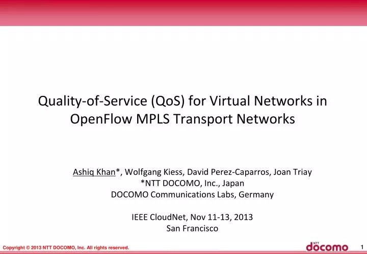 quality of service qos for virtual networks in openflow mpls transport networks