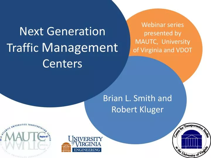 next generation traffic management centers