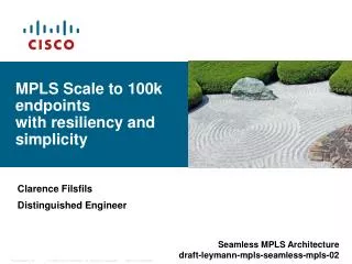 MPLS Scale to 100k endpoints with resiliency and simplicity