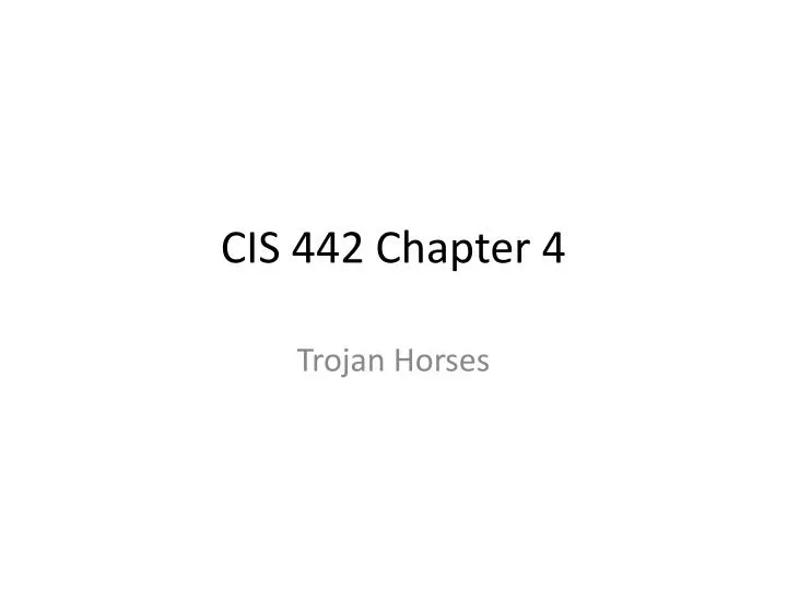 cis 442 chapter 4