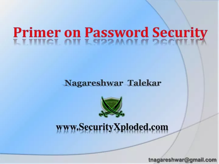 primer on password security