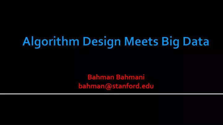 bahman bahmani bahman@stanford edu