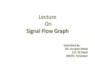 Lecture On Signal Flow Graph