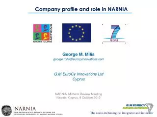 Company profile and role in NARNIA