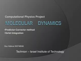 Molecular dynamics