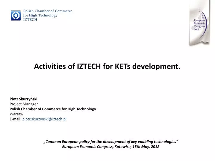 activities of iztech for kets development