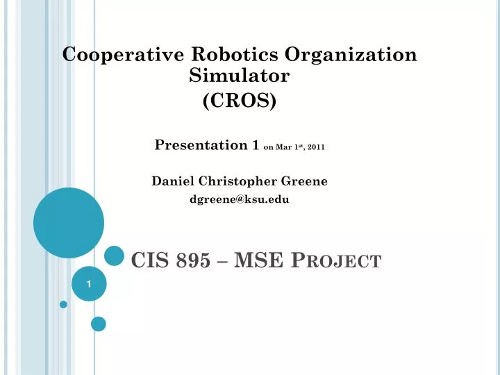 cis 895 mse project