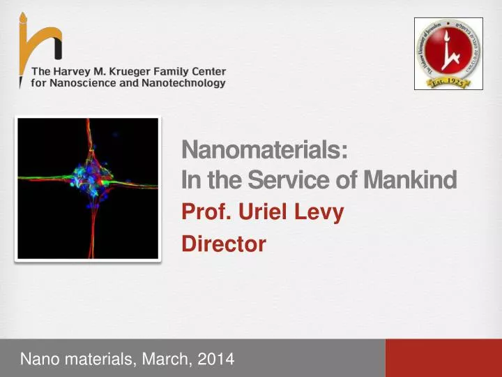 nanomaterials in the service of mankind