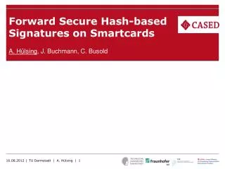 Forward Secure Hash-based Signatures on Smartcards