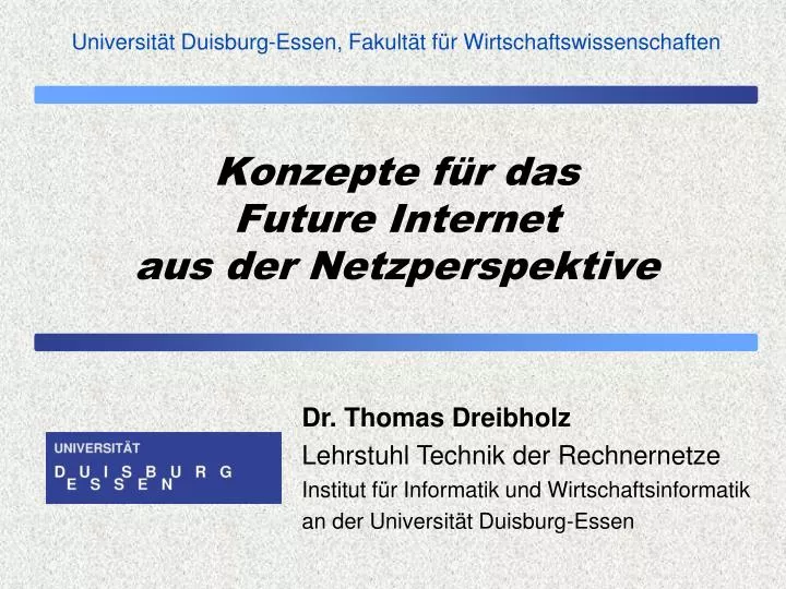 universit t duisburg essen fakult t f r wirtschaftswissenschaften