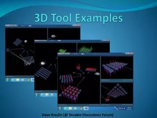 3D Tool Examples