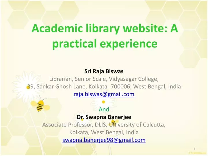 academic library website a practical experience