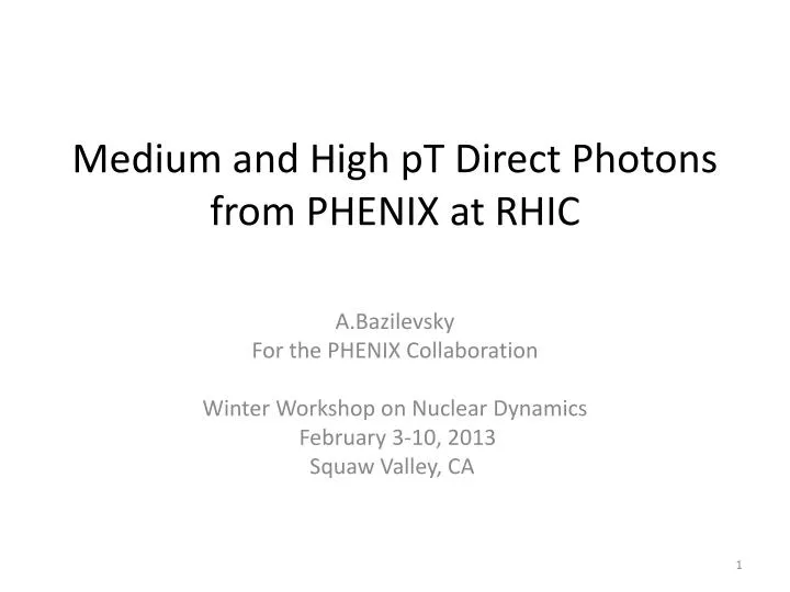 medium and high pt direct photons from phenix at rhic