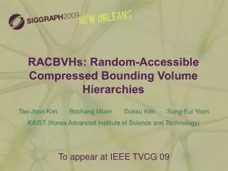 RACBVHs: Random-Accessible Compressed Bounding Volume Hierarchies