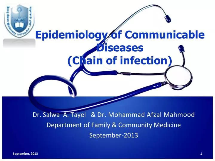 epidemiology of communicable diseases chain of infection