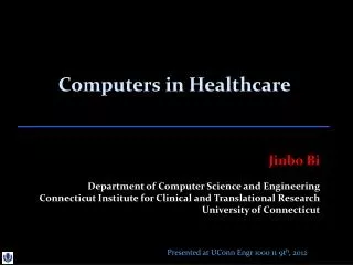 Computers in Healthcare