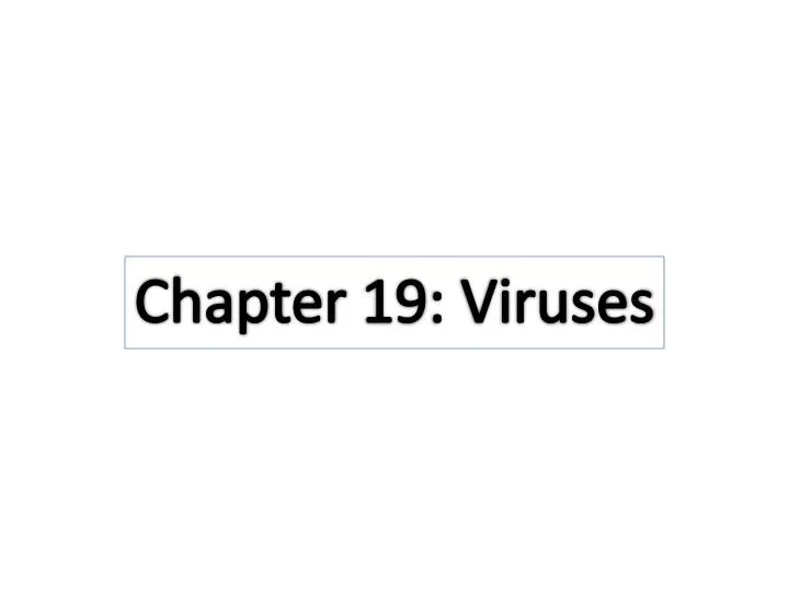 chapter 19 viruses