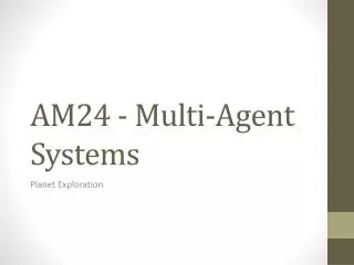 AM24 - Multi-Agent Systems