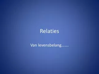 relaties