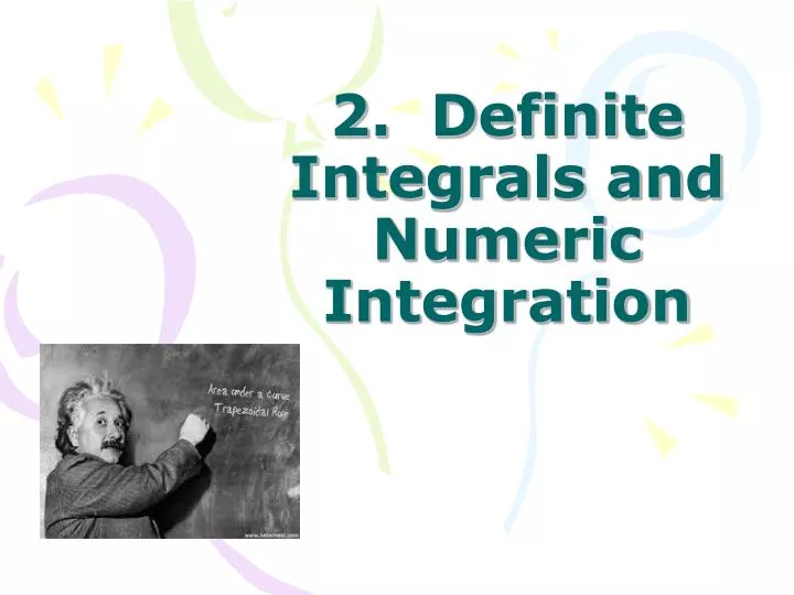 2 definite integrals and numeric integration