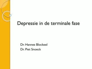 depressie in de terminale fase