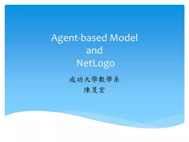 agent based model and netlogo
