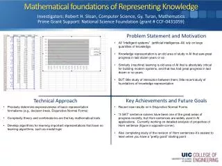 Mathematical foundations of Representing Knowledge