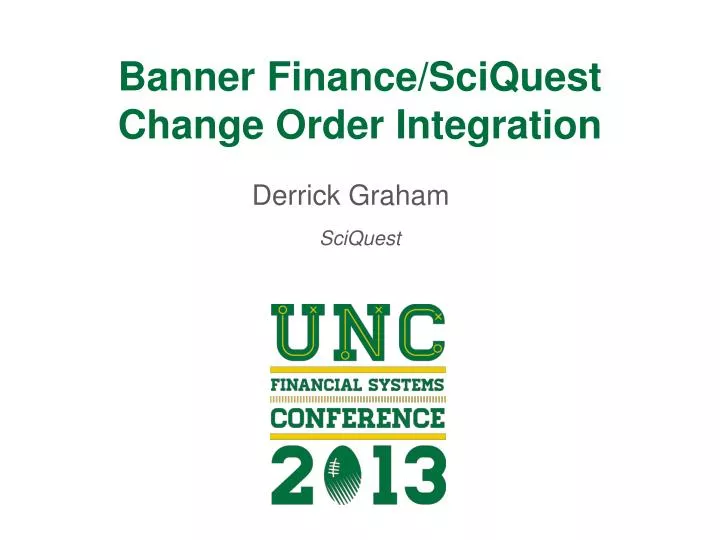 banner finance sciquest change order integration