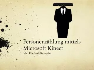 personenz hlung mittels microsoft kinect