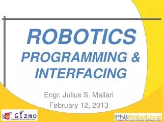 robotics PROGRAMMING &amp; INTERFACING