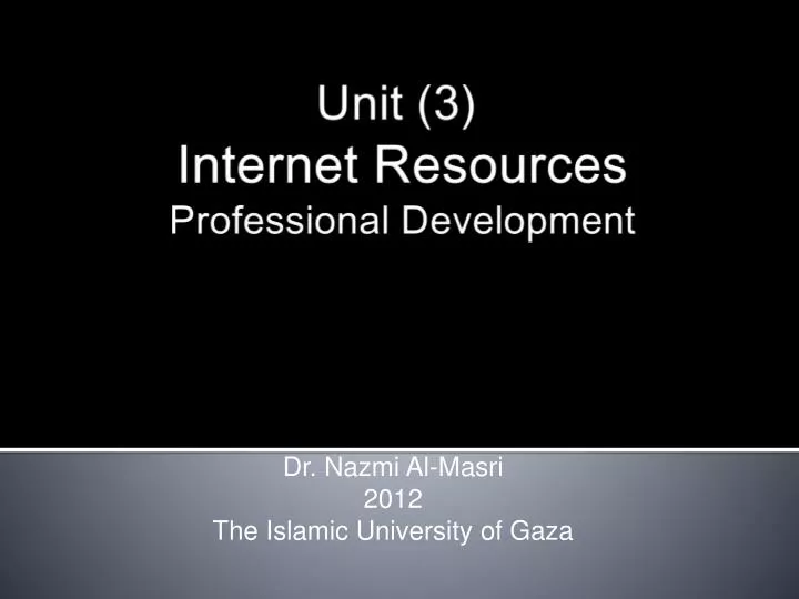 dr nazmi al masri 2012 the islamic university of gaza