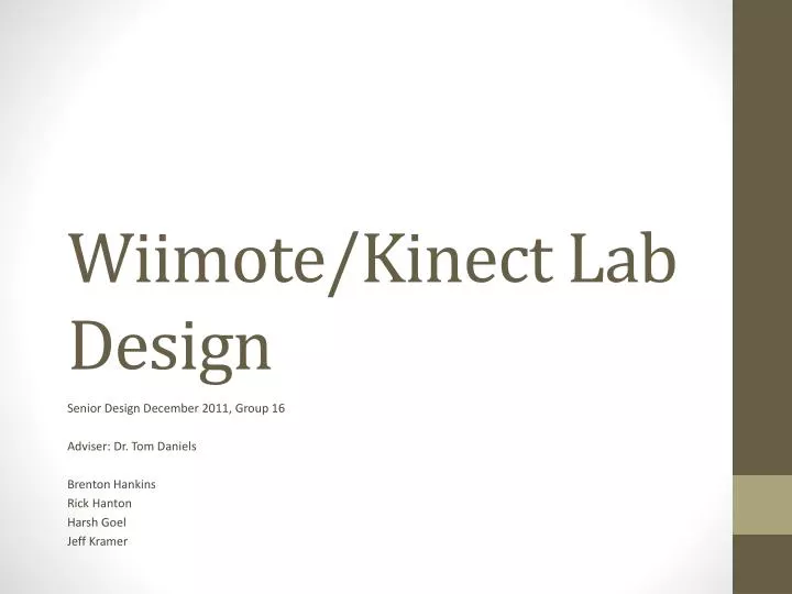 wiimote kinect lab design