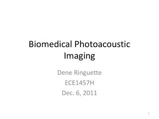 Biomedical Photoacoustic Imaging