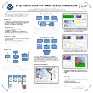 Design and Implementation of an Operational Tsunami Forecast Tool