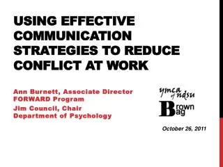 Using Effective Communication Strategies to Reduce Conflict at Work