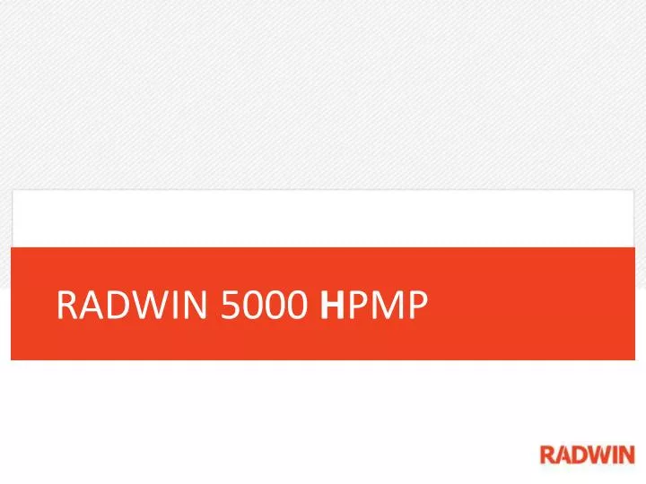 radwin 5000 h pmp