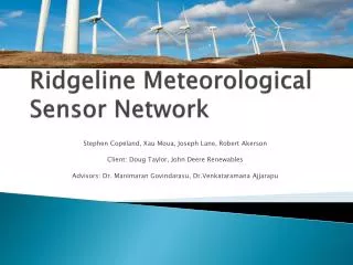 Ridgeline Meteorological Sensor Network